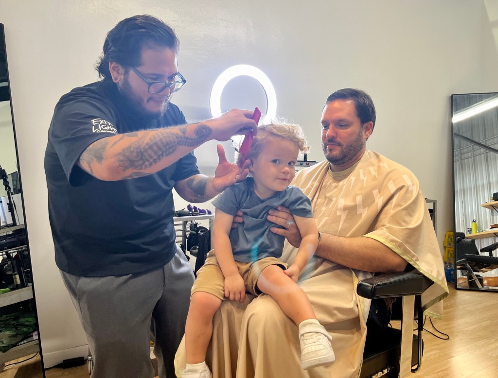 Luke's first haircut!